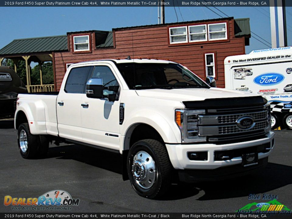 2019 Ford F450 Super Duty Platinum Crew Cab 4x4 White Platinum Metallic Tri-Coat / Black Photo #7