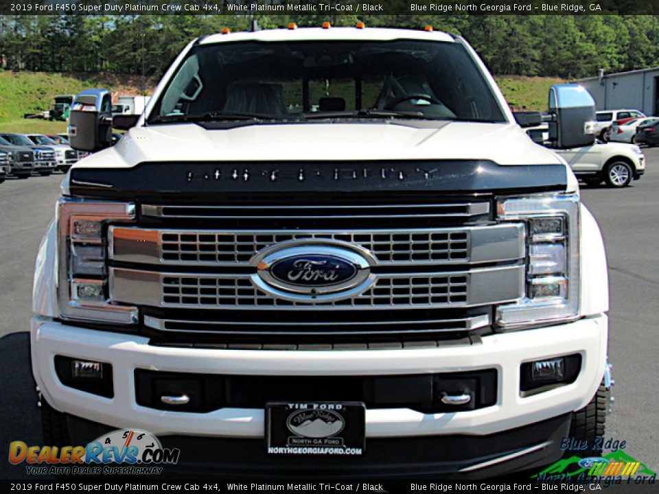 2019 Ford F450 Super Duty Platinum Crew Cab 4x4 White Platinum Metallic Tri-Coat / Black Photo #8