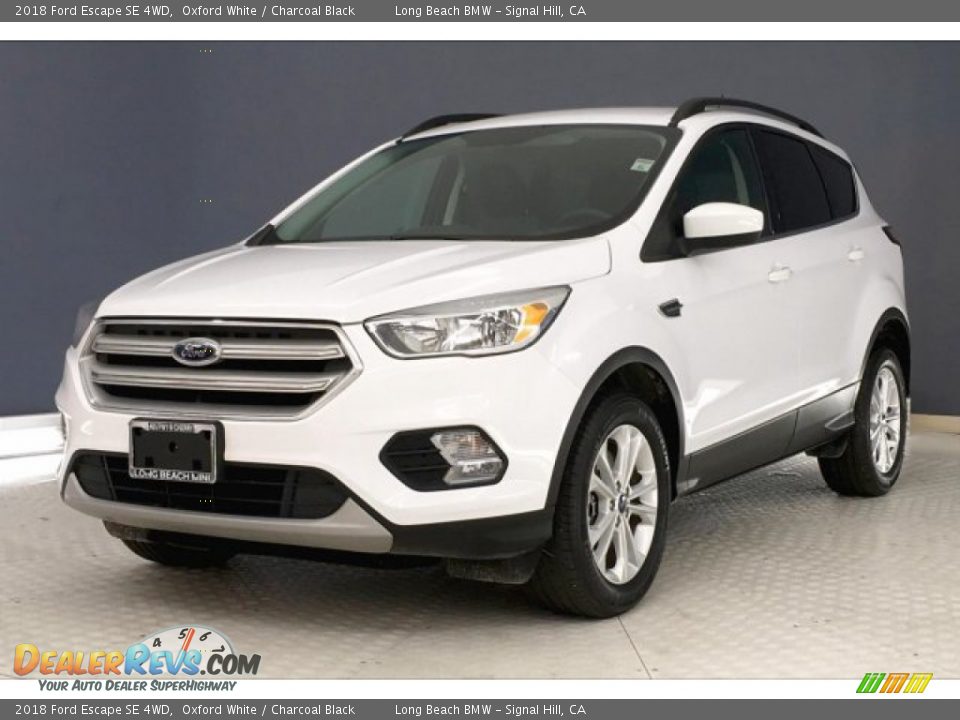 2018 Ford Escape SE 4WD Oxford White / Charcoal Black Photo #12