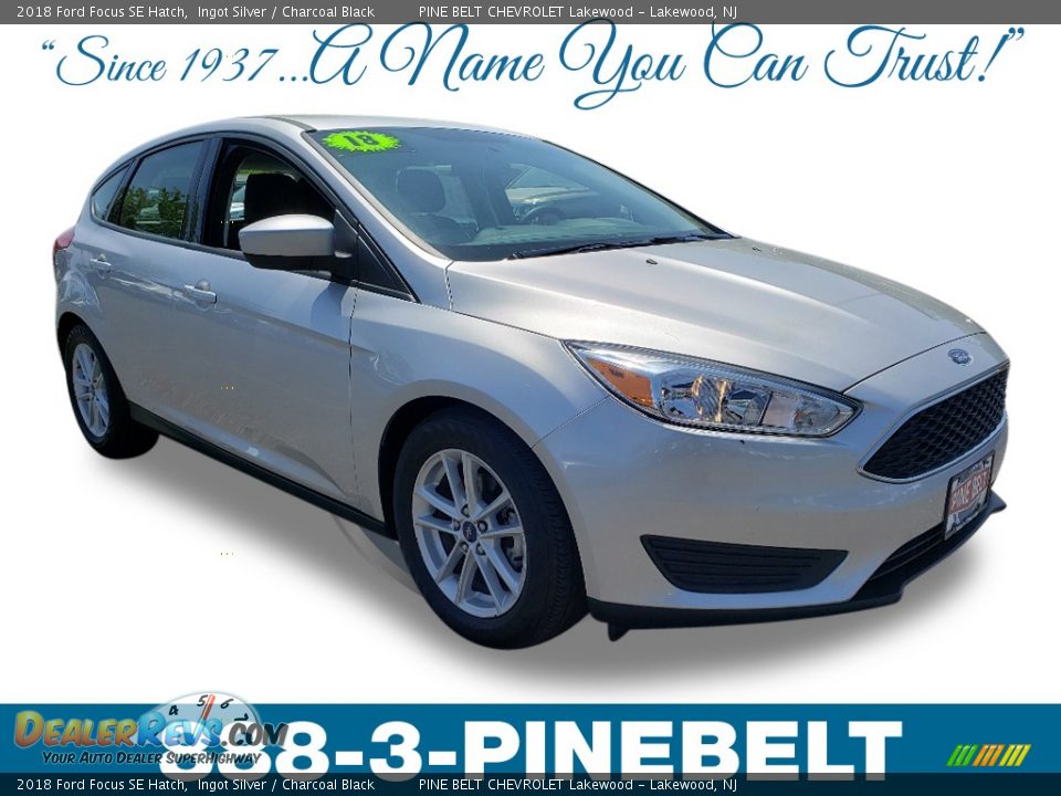 2018 Ford Focus SE Hatch Ingot Silver / Charcoal Black Photo #1