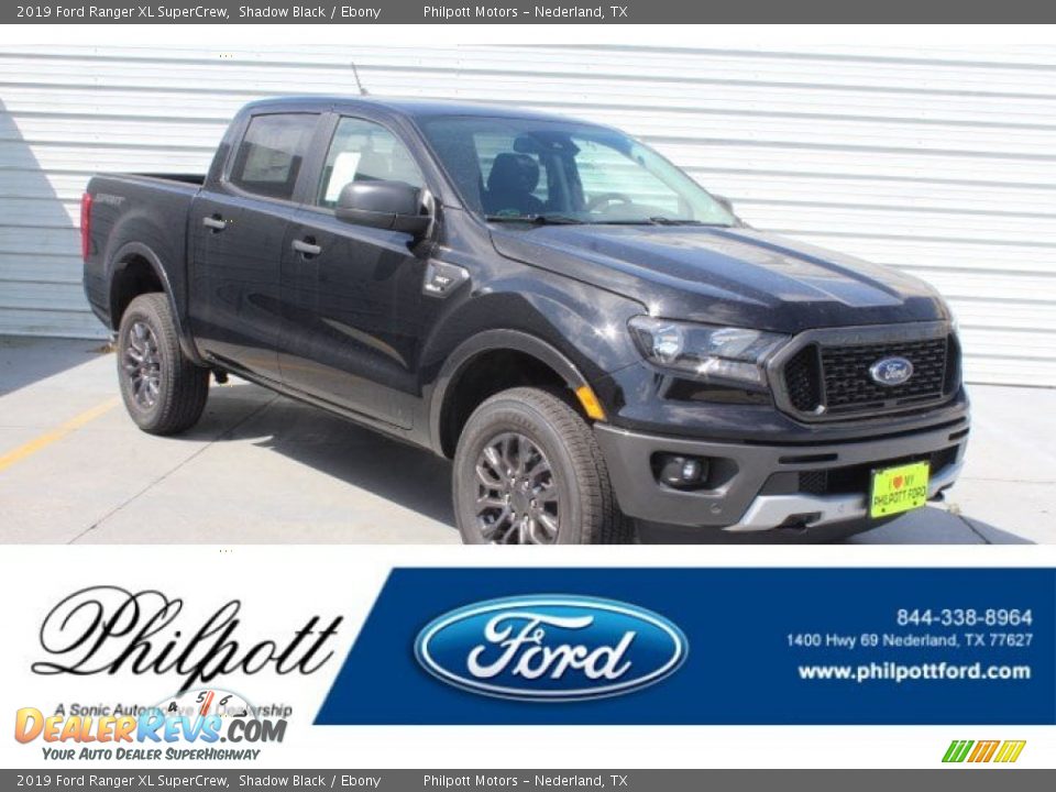 2019 Ford Ranger XL SuperCrew Shadow Black / Ebony Photo #1