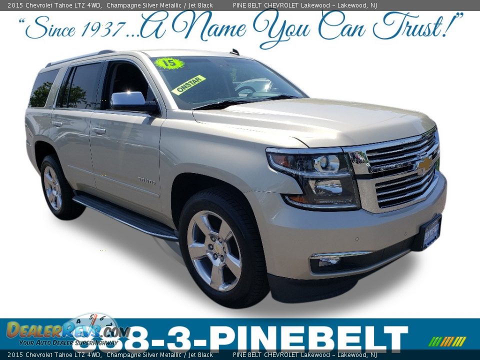 2015 Chevrolet Tahoe LTZ 4WD Champagne Silver Metallic / Jet Black Photo #1