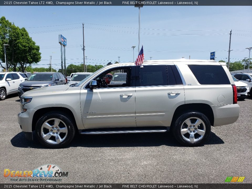 2015 Chevrolet Tahoe LTZ 4WD Champagne Silver Metallic / Jet Black Photo #4