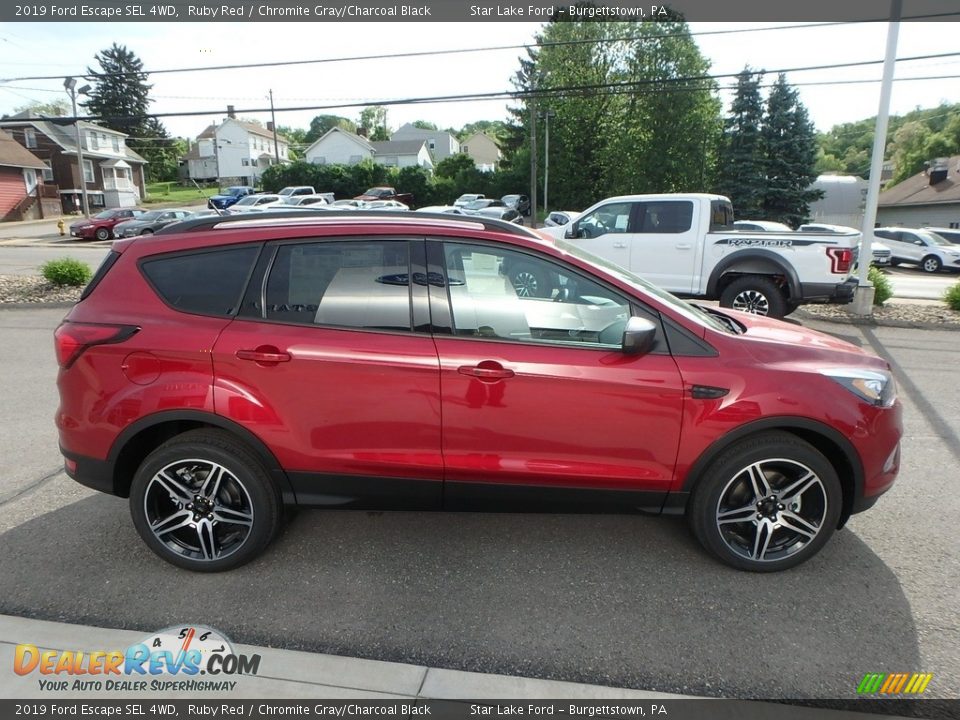 2019 Ford Escape SEL 4WD Ruby Red / Chromite Gray/Charcoal Black Photo #4