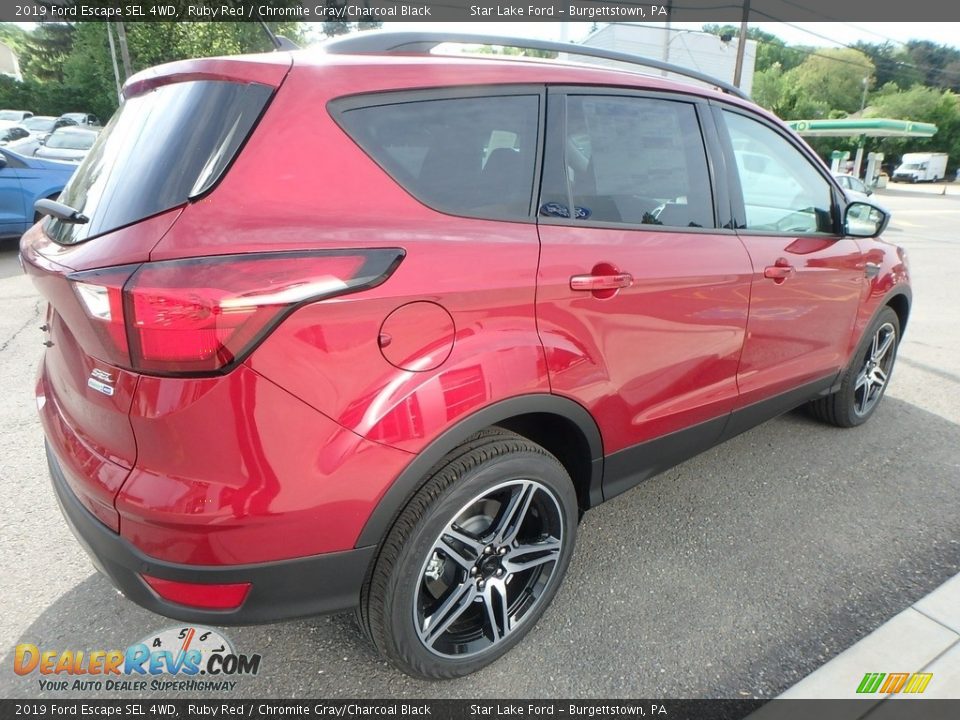 2019 Ford Escape SEL 4WD Ruby Red / Chromite Gray/Charcoal Black Photo #5