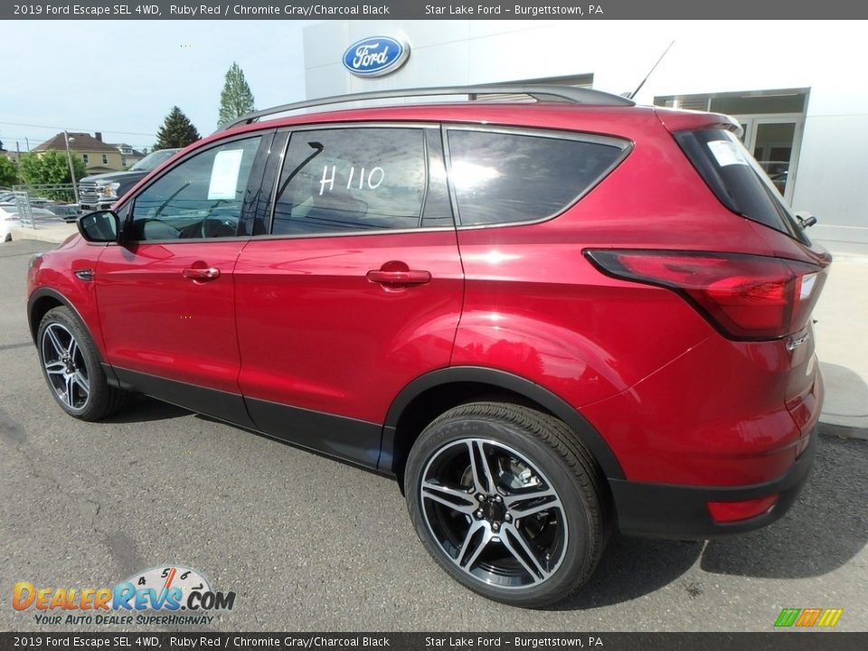 2019 Ford Escape SEL 4WD Ruby Red / Chromite Gray/Charcoal Black Photo #9