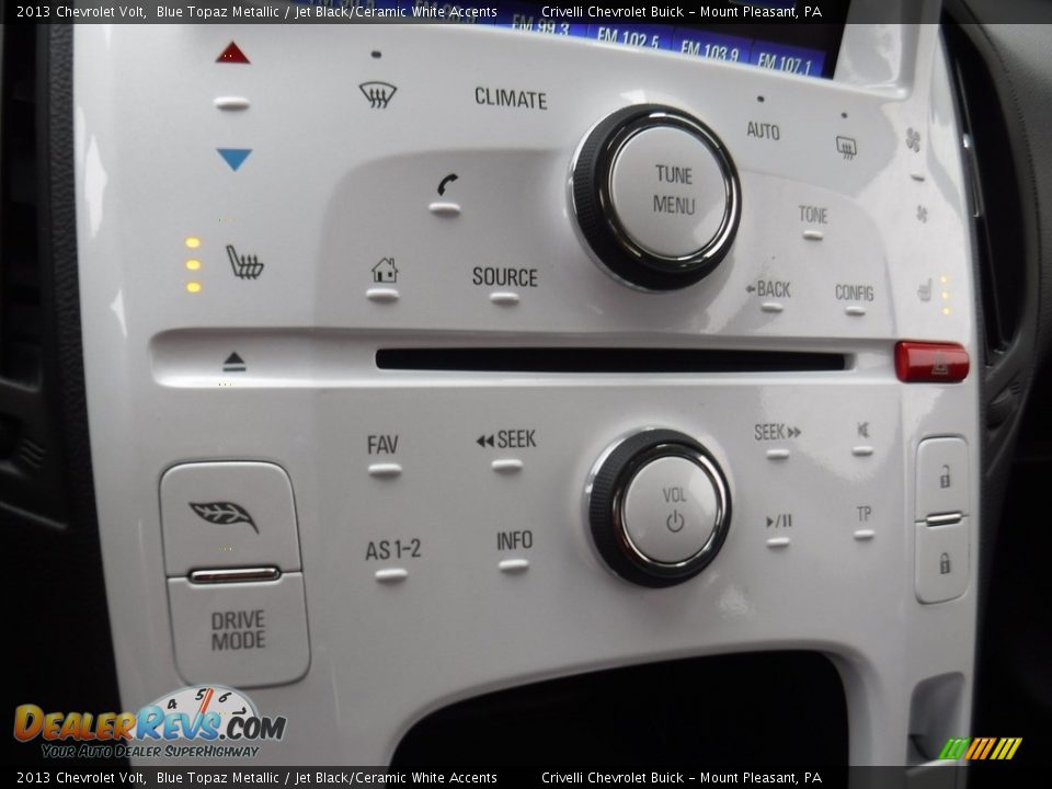 2013 Chevrolet Volt Blue Topaz Metallic / Jet Black/Ceramic White Accents Photo #17