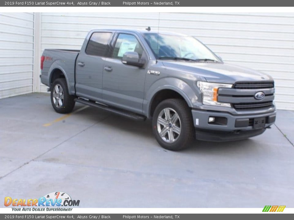 2019 Ford F150 Lariat SuperCrew 4x4 Abyss Gray / Black Photo #2