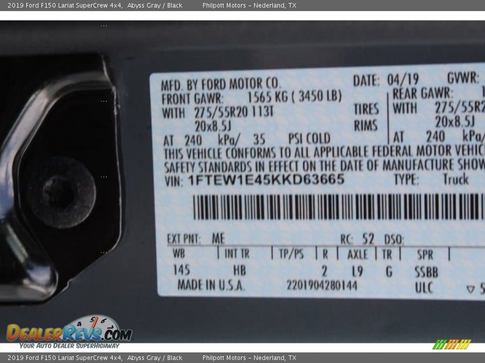 2019 Ford F150 Lariat SuperCrew 4x4 Abyss Gray / Black Photo #24