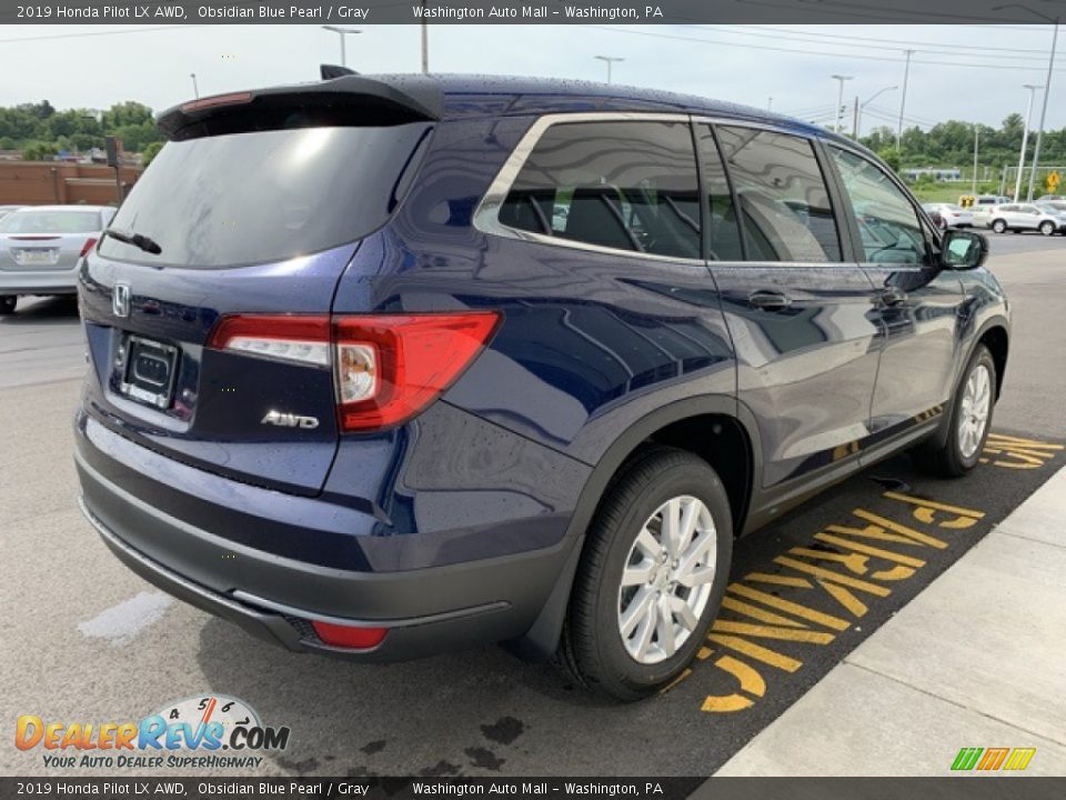 2019 Honda Pilot LX AWD Obsidian Blue Pearl / Gray Photo #5