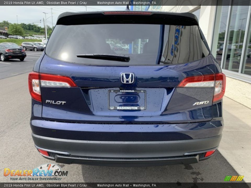 2019 Honda Pilot LX AWD Obsidian Blue Pearl / Gray Photo #6