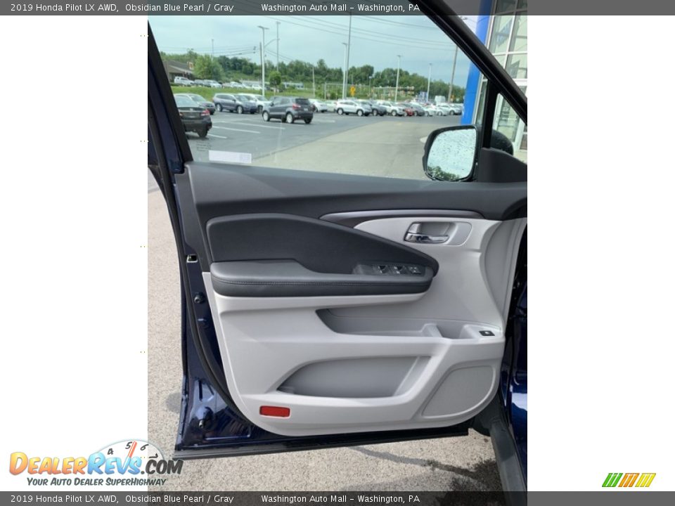 2019 Honda Pilot LX AWD Obsidian Blue Pearl / Gray Photo #10