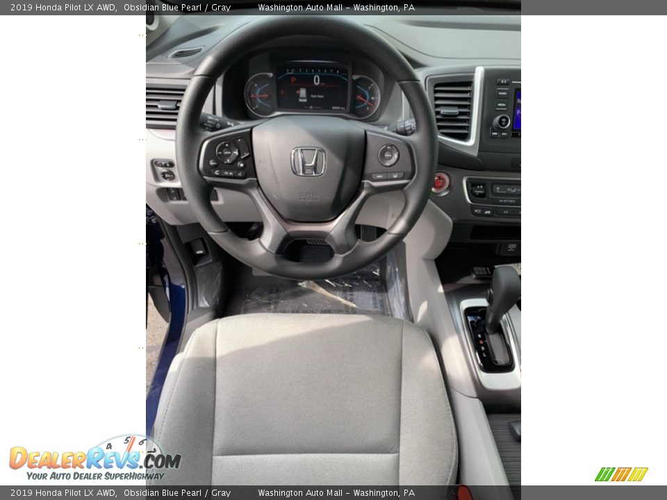2019 Honda Pilot LX AWD Obsidian Blue Pearl / Gray Photo #13