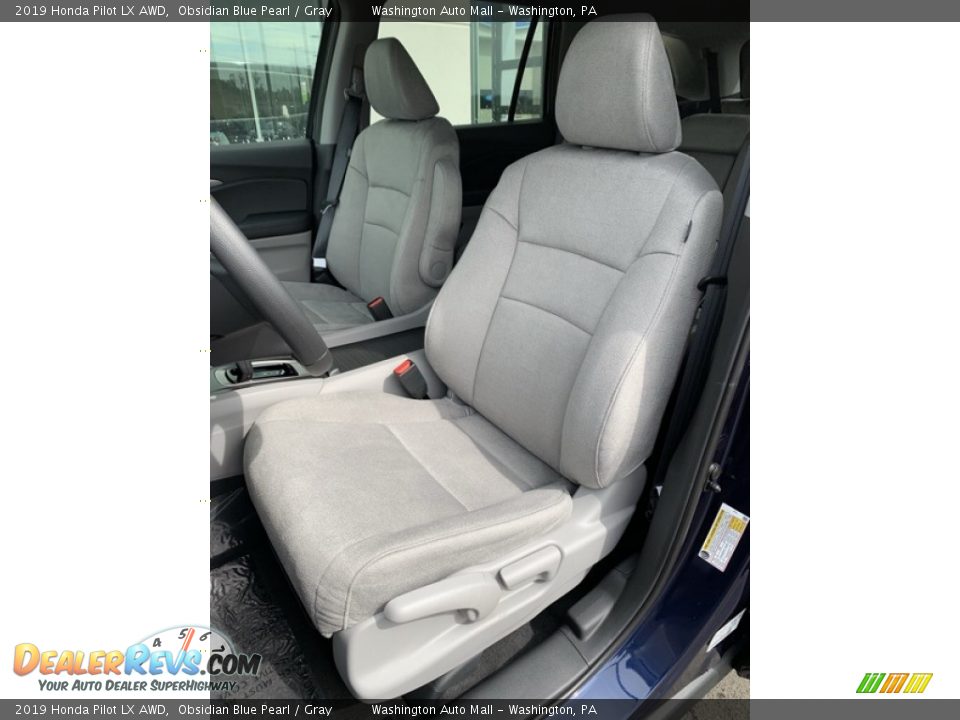 2019 Honda Pilot LX AWD Obsidian Blue Pearl / Gray Photo #14