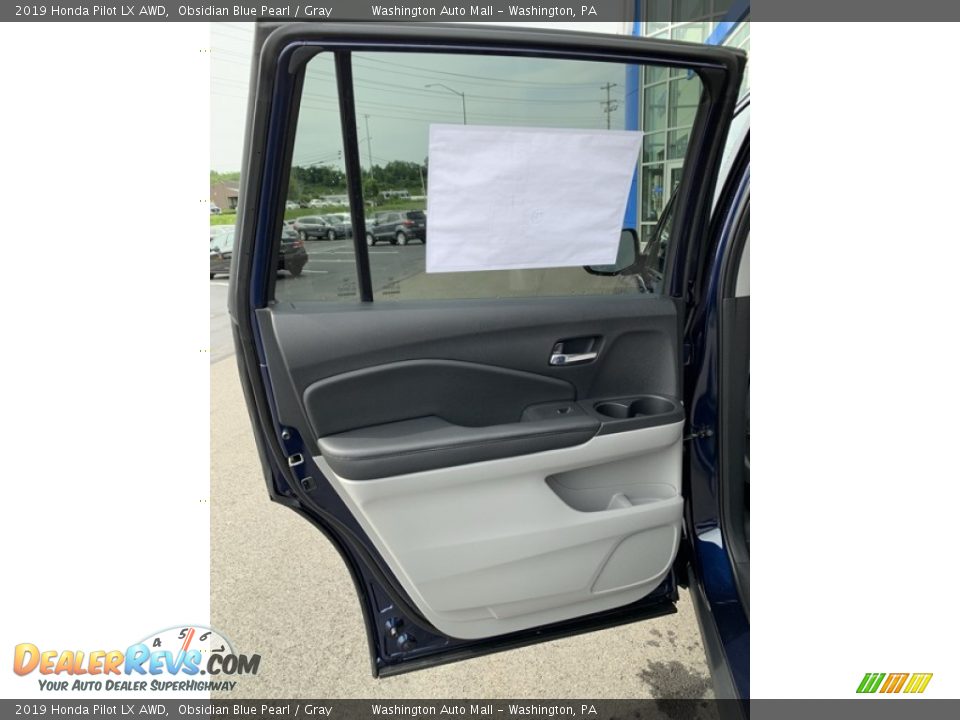 2019 Honda Pilot LX AWD Obsidian Blue Pearl / Gray Photo #16