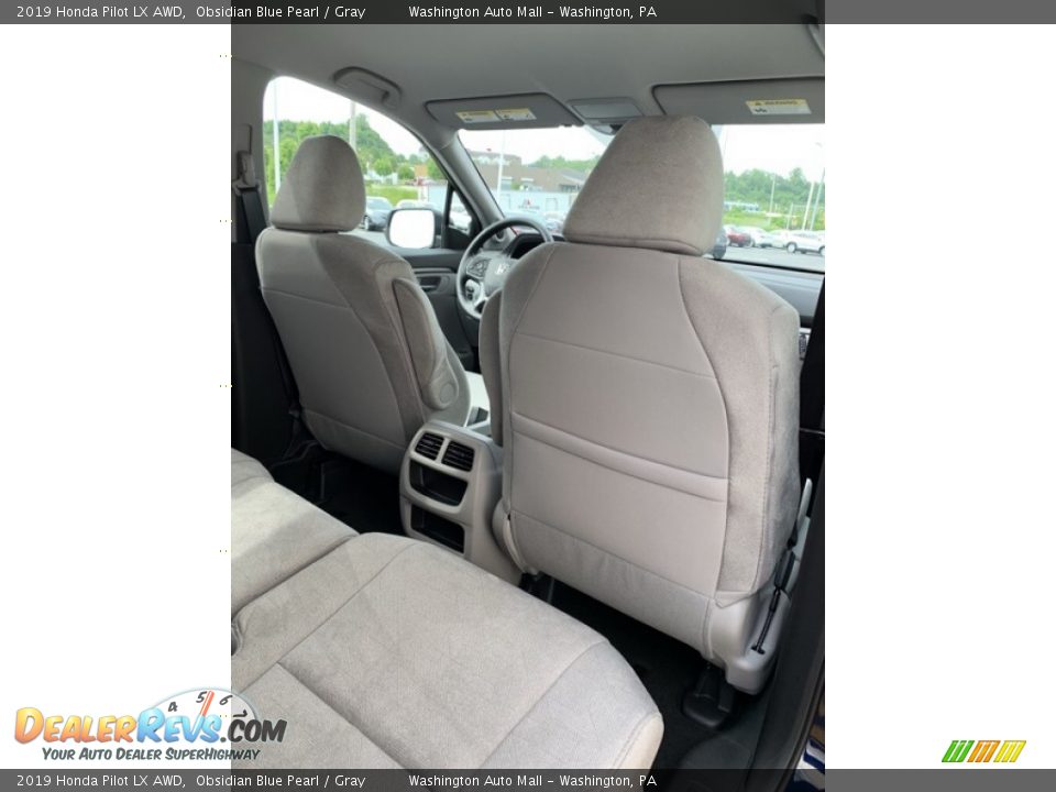 2019 Honda Pilot LX AWD Obsidian Blue Pearl / Gray Photo #28