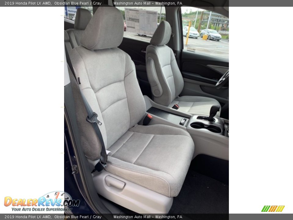 2019 Honda Pilot LX AWD Obsidian Blue Pearl / Gray Photo #30