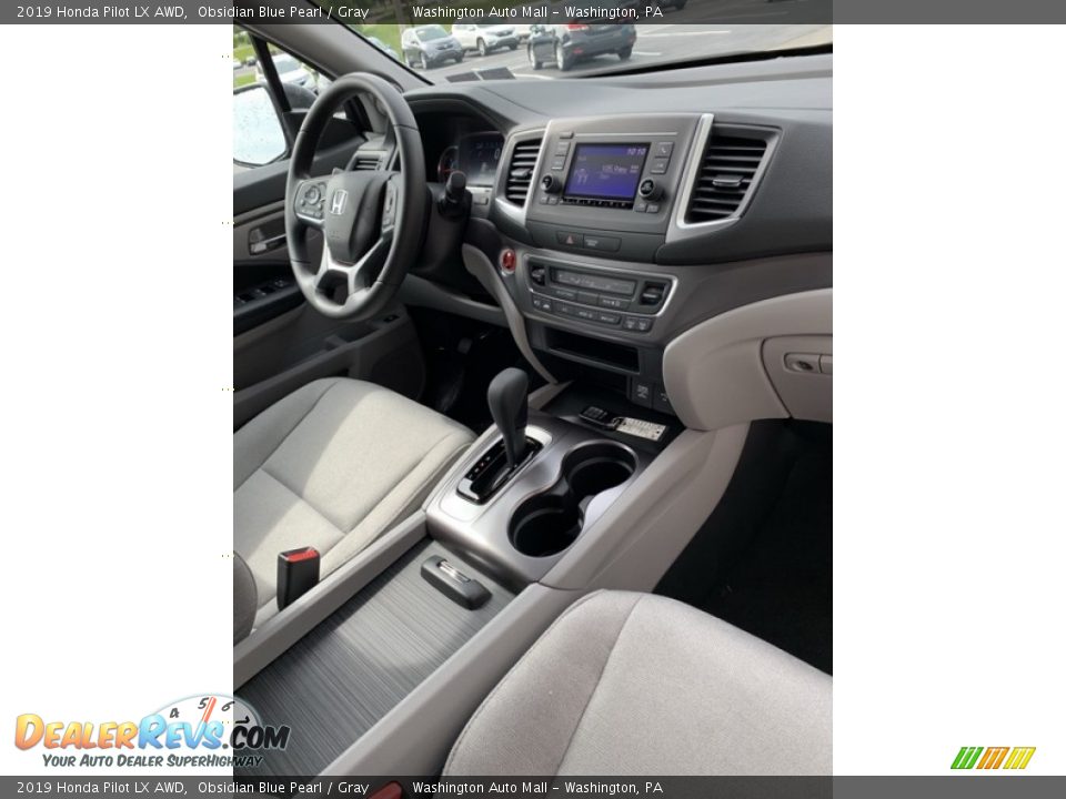 2019 Honda Pilot LX AWD Obsidian Blue Pearl / Gray Photo #31