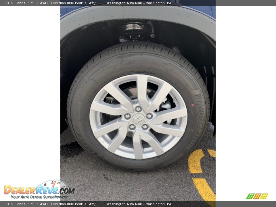 2019 Honda Pilot LX AWD Obsidian Blue Pearl / Gray Photo #32