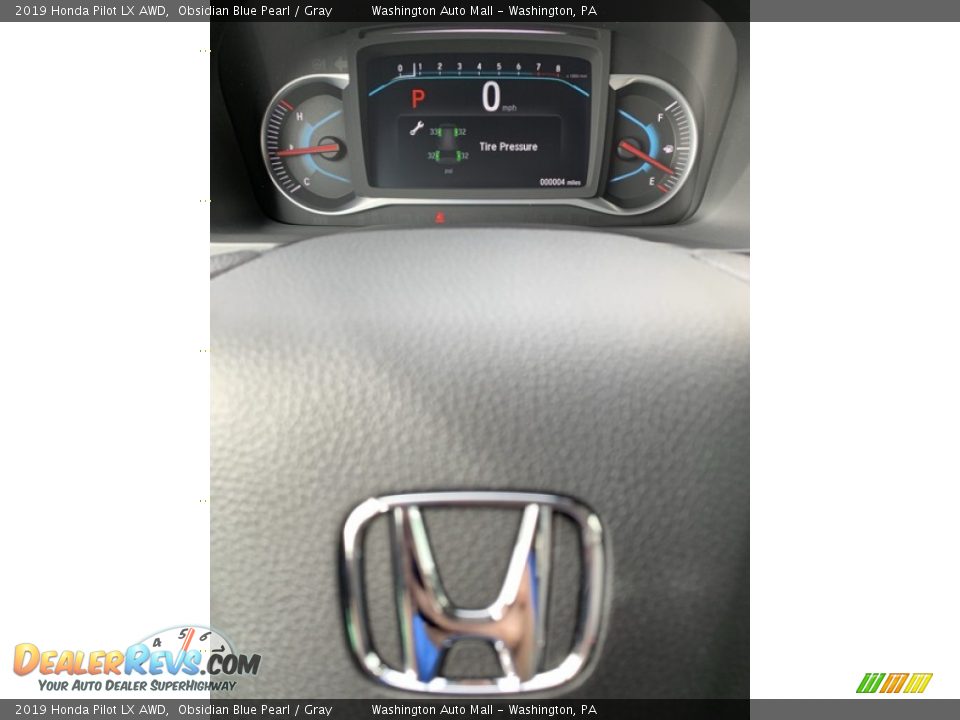 2019 Honda Pilot LX AWD Obsidian Blue Pearl / Gray Photo #33