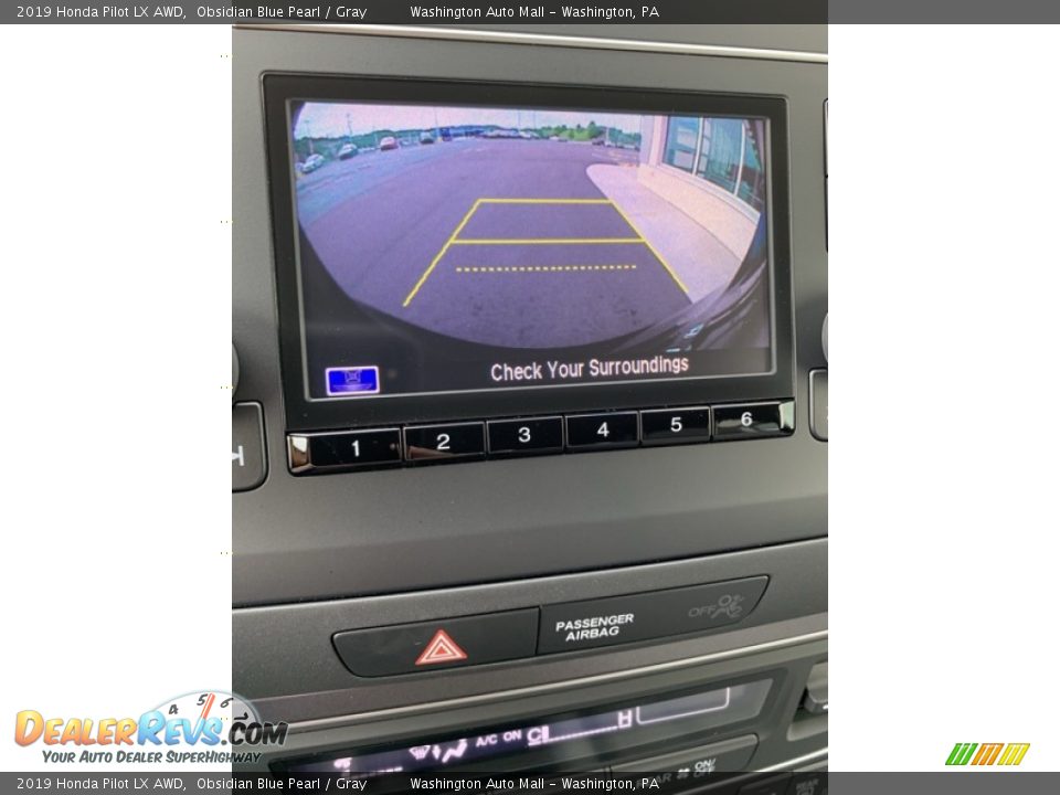 2019 Honda Pilot LX AWD Obsidian Blue Pearl / Gray Photo #35