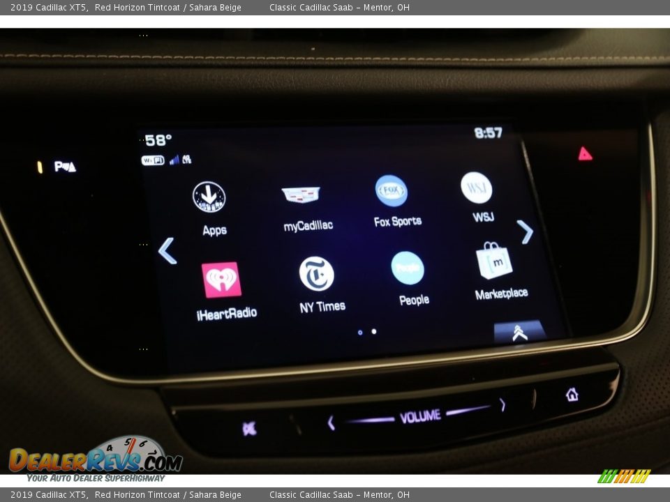 2019 Cadillac XT5 Red Horizon Tintcoat / Sahara Beige Photo #11