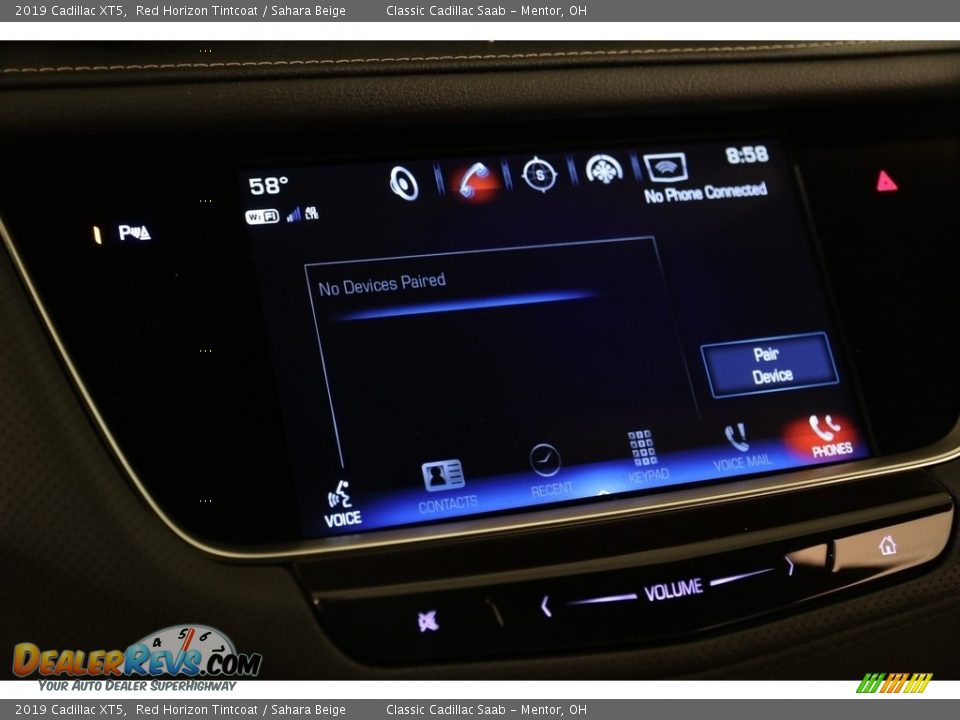 2019 Cadillac XT5 Red Horizon Tintcoat / Sahara Beige Photo #15