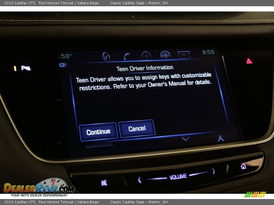 2019 Cadillac XT5 Red Horizon Tintcoat / Sahara Beige Photo #17
