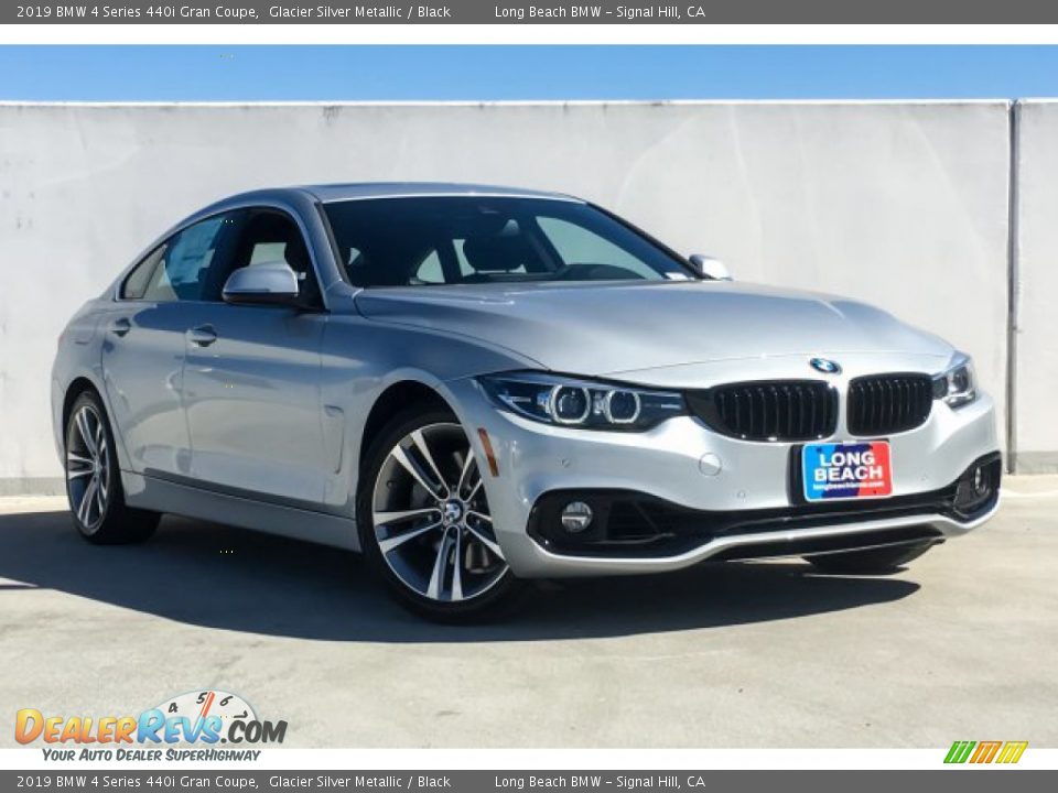 2019 BMW 4 Series 440i Gran Coupe Glacier Silver Metallic / Black Photo #12