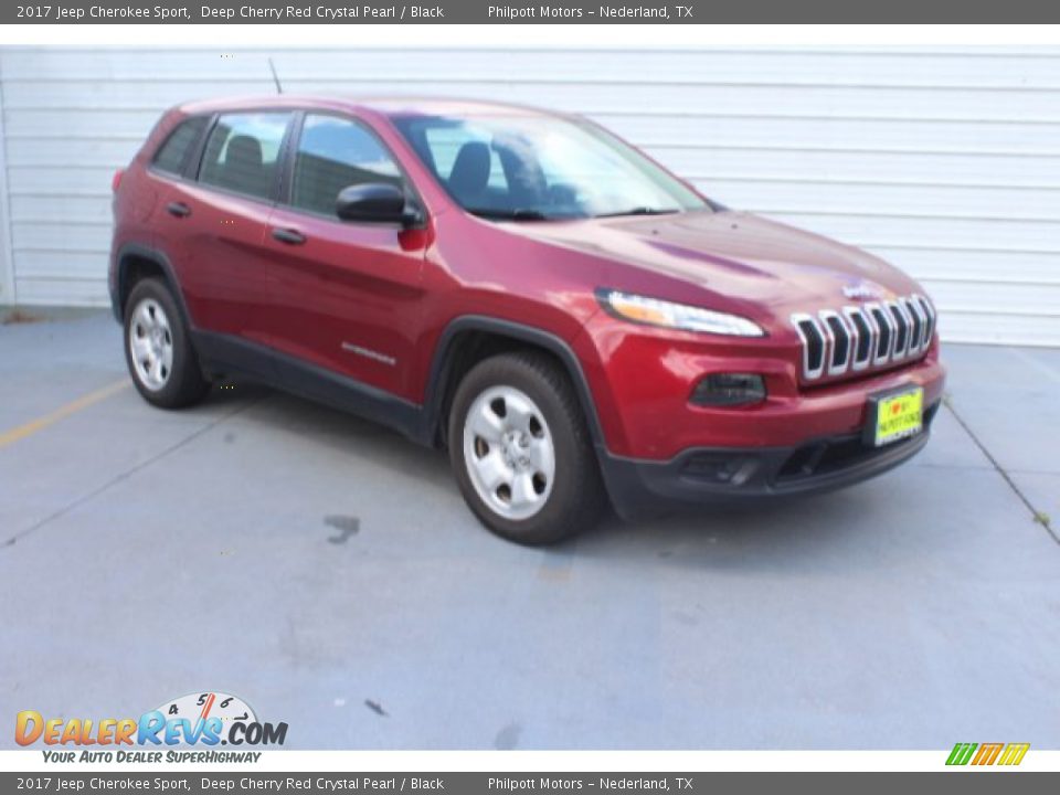 2017 Jeep Cherokee Sport Deep Cherry Red Crystal Pearl / Black Photo #2