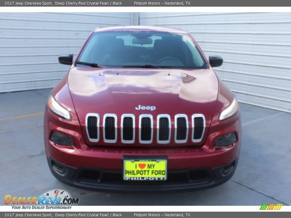 2017 Jeep Cherokee Sport Deep Cherry Red Crystal Pearl / Black Photo #3