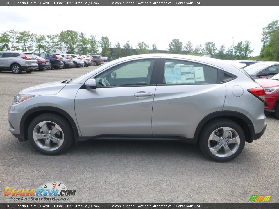2019 Honda HR-V LX AWD Lunar Silver Metallic / Gray Photo #2