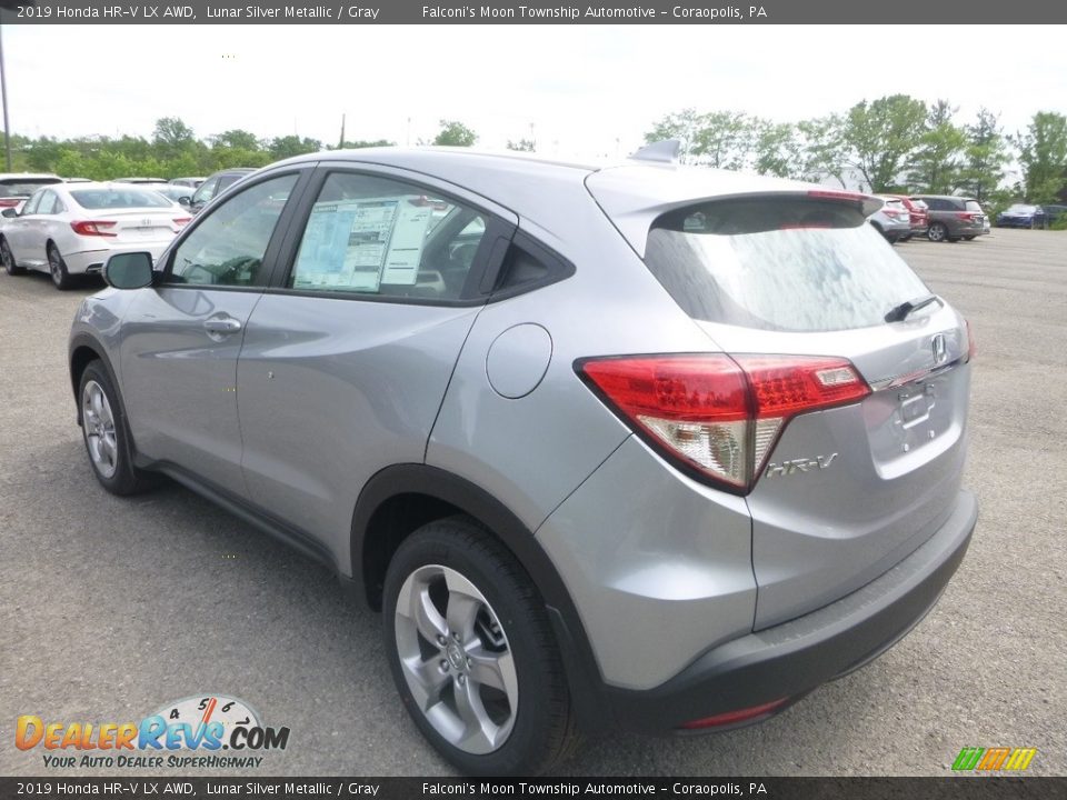 2019 Honda HR-V LX AWD Lunar Silver Metallic / Gray Photo #3