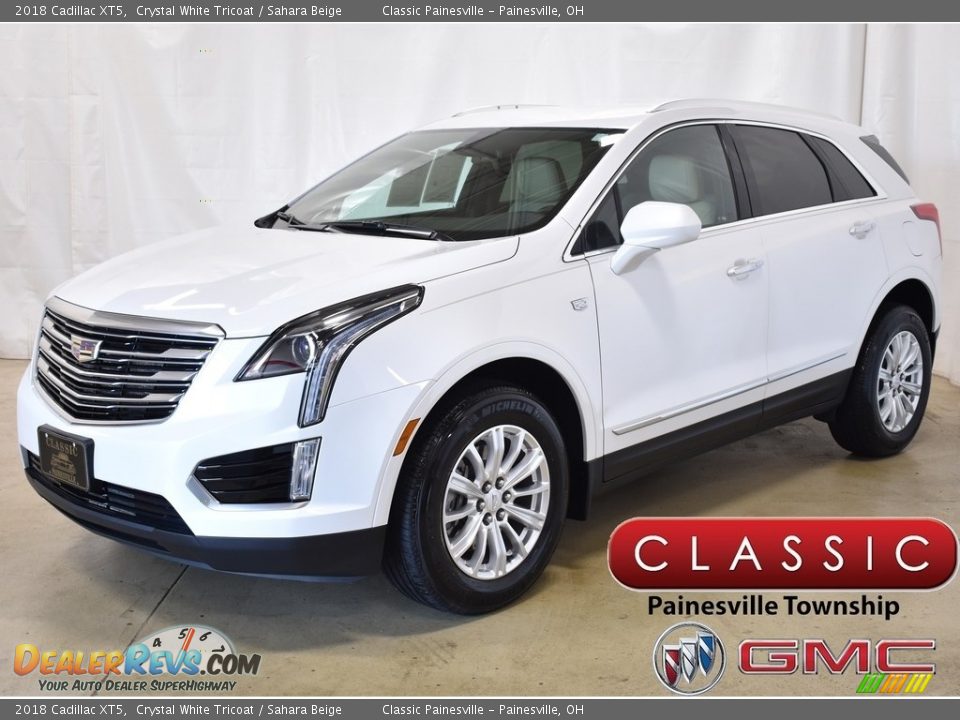 2018 Cadillac XT5 Crystal White Tricoat / Sahara Beige Photo #1