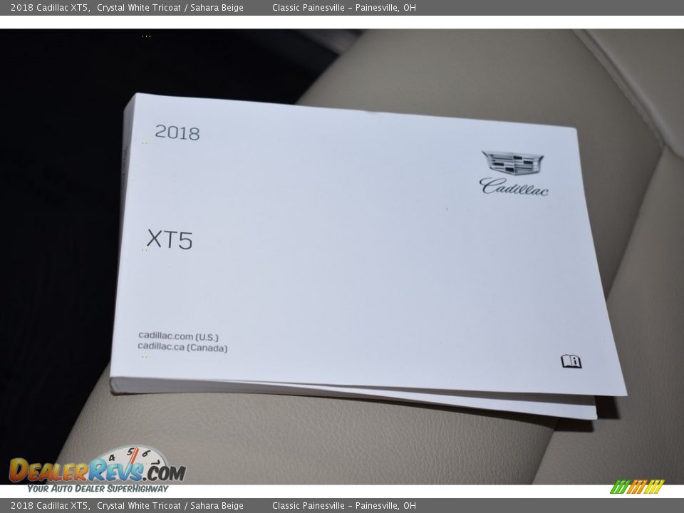 2018 Cadillac XT5 Crystal White Tricoat / Sahara Beige Photo #15
