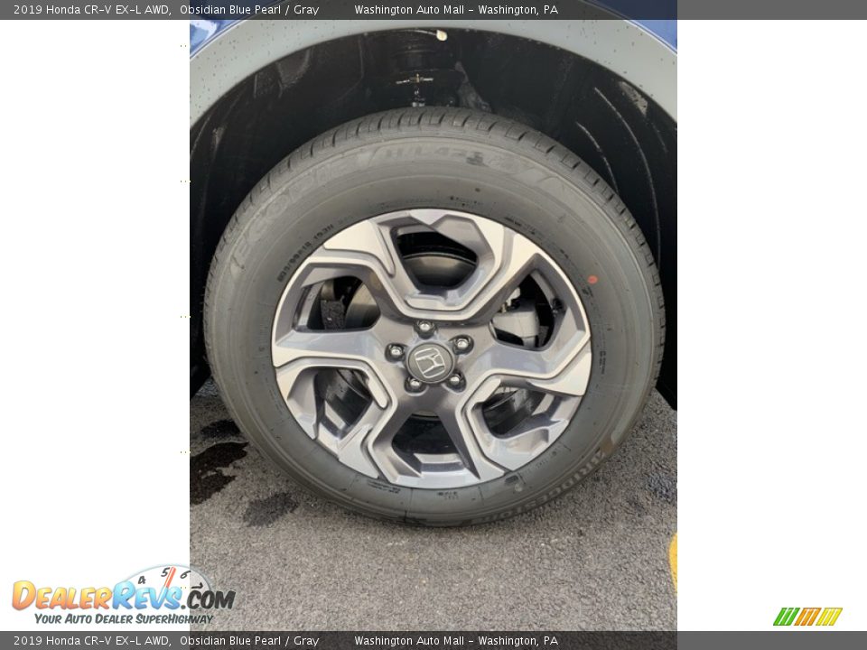 2019 Honda CR-V EX-L AWD Obsidian Blue Pearl / Gray Photo #31