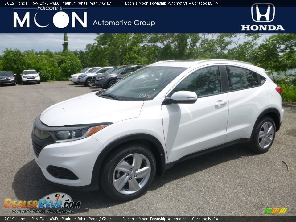 2019 Honda HR-V EX-L AWD Platinum White Pearl / Gray Photo #1