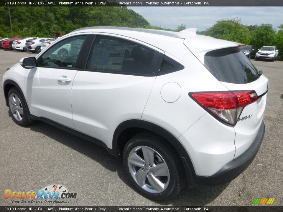 2019 Honda HR-V EX-L AWD Platinum White Pearl / Gray Photo #2