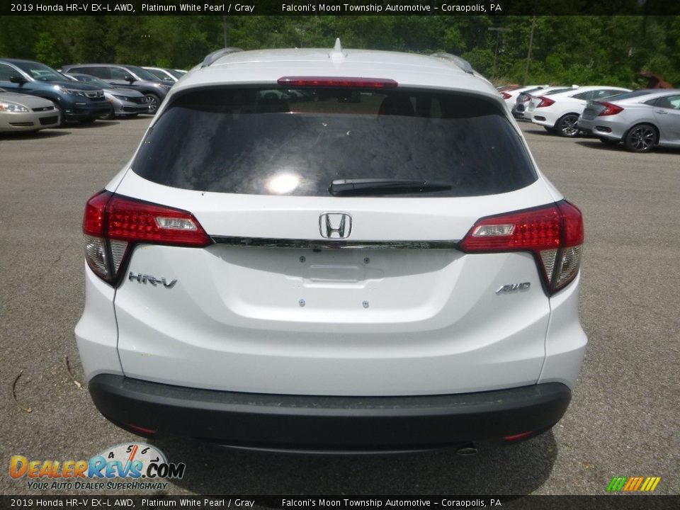 2019 Honda HR-V EX-L AWD Platinum White Pearl / Gray Photo #3