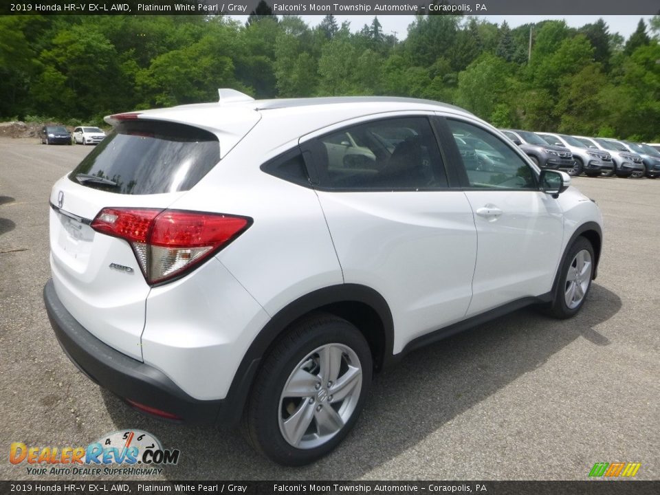 2019 Honda HR-V EX-L AWD Platinum White Pearl / Gray Photo #4