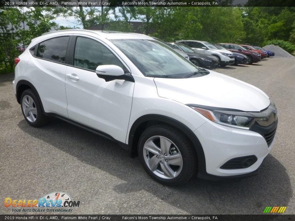 2019 Honda HR-V EX-L AWD Platinum White Pearl / Gray Photo #5