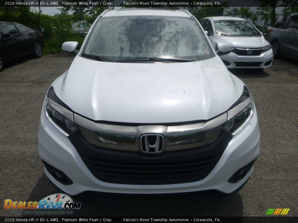 2019 Honda HR-V EX-L AWD Platinum White Pearl / Gray Photo #6