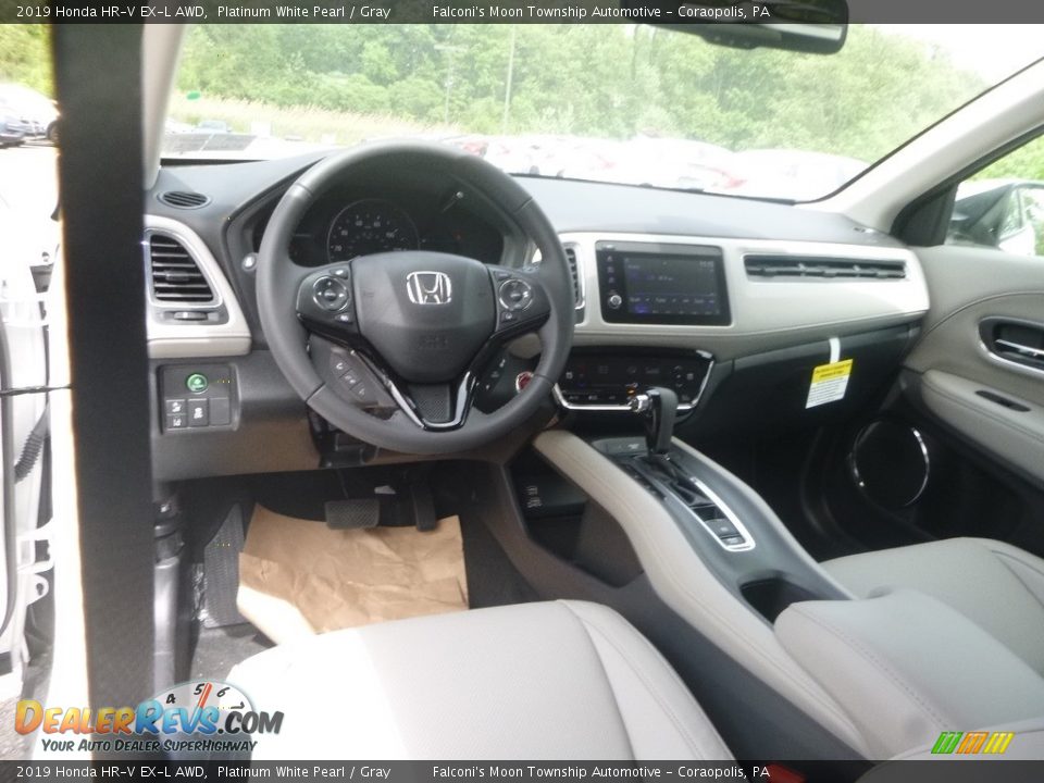2019 Honda HR-V EX-L AWD Platinum White Pearl / Gray Photo #10