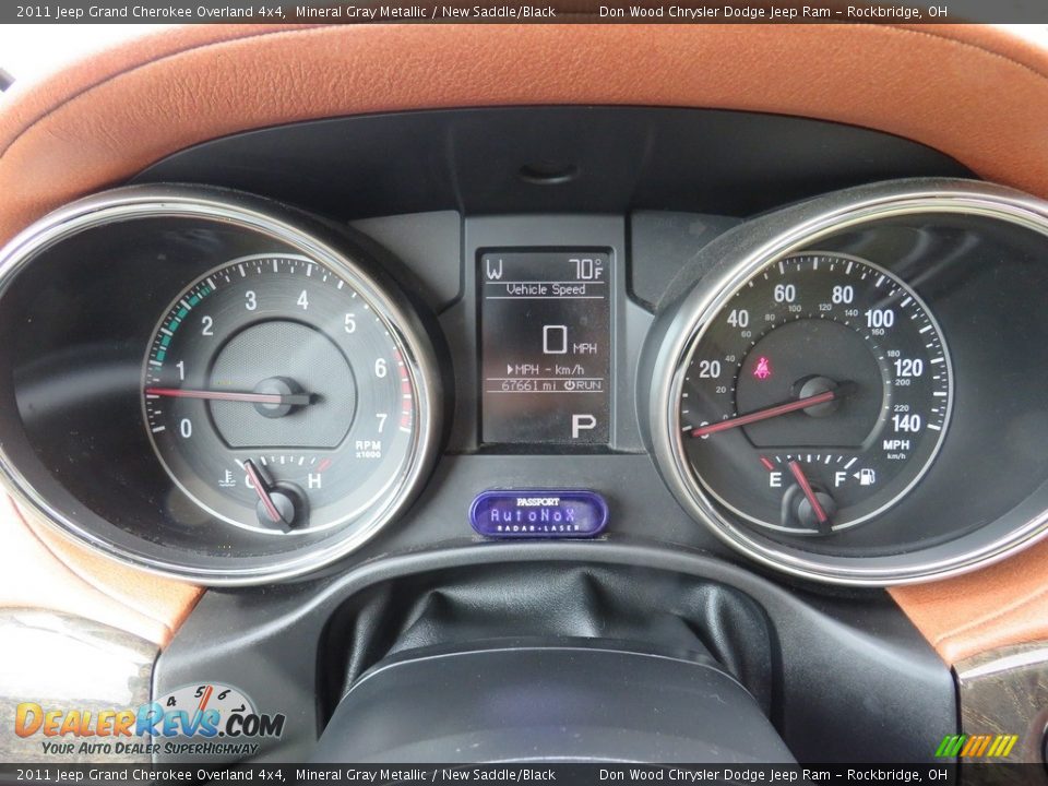 2011 Jeep Grand Cherokee Overland 4x4 Mineral Gray Metallic / New Saddle/Black Photo #19