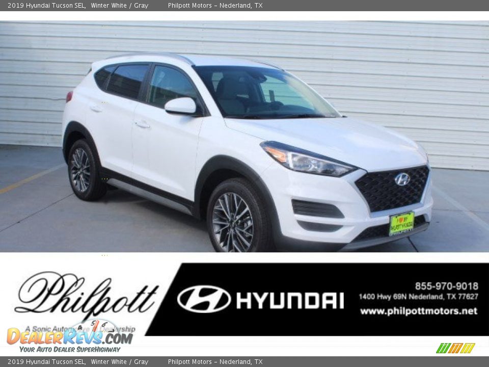 2019 Hyundai Tucson SEL Winter White / Gray Photo #1