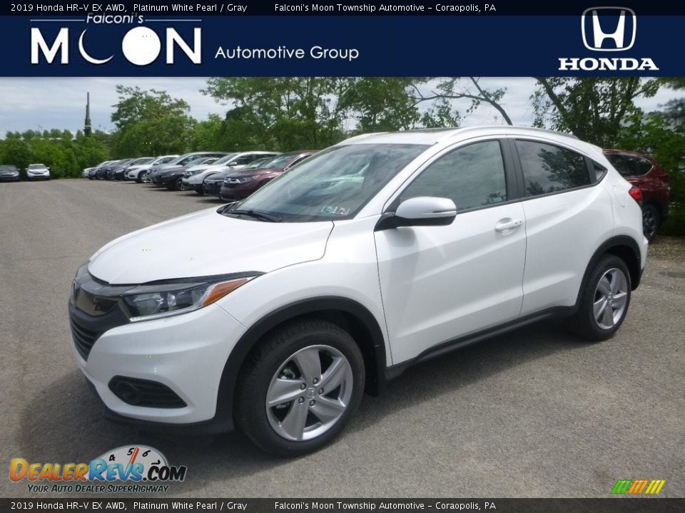 2019 Honda HR-V EX AWD Platinum White Pearl / Gray Photo #1