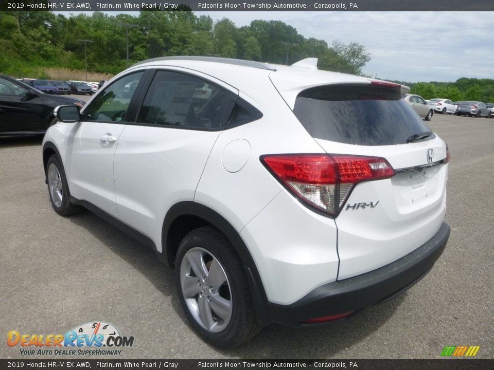 2019 Honda HR-V EX AWD Platinum White Pearl / Gray Photo #2