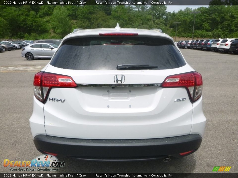 2019 Honda HR-V EX AWD Platinum White Pearl / Gray Photo #3