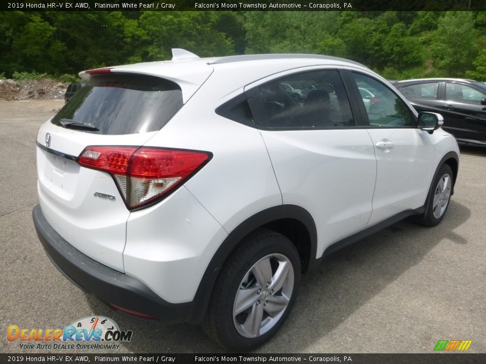 2019 Honda HR-V EX AWD Platinum White Pearl / Gray Photo #4