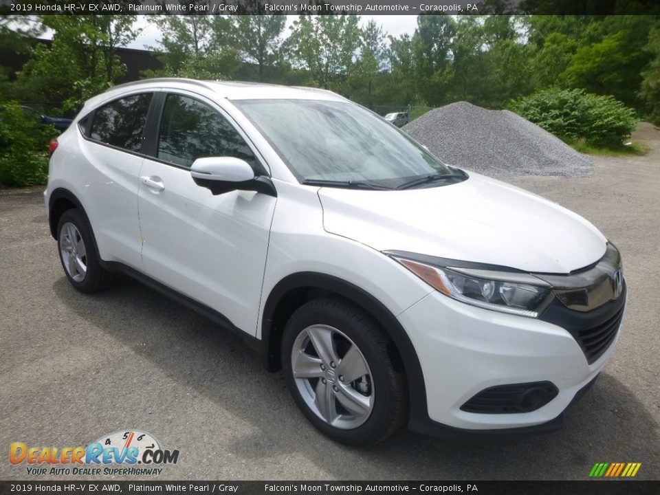 2019 Honda HR-V EX AWD Platinum White Pearl / Gray Photo #5